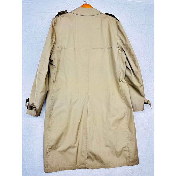 Vintage London Fog Maincoats‎ Classic Mens 44L Detachable Liner Trench Coat Tan - Picture 6 of 14